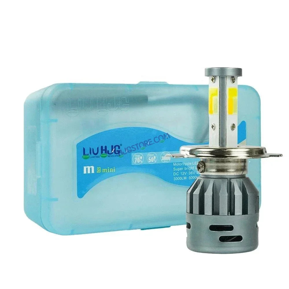 HJG M3 Mini ORIGINAL LED Headlight Bulb H4 50W For All Motorcycles (Lo