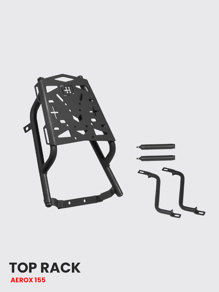 TOP RACK FOR AEROX 155 BLACK MATT – SB 711