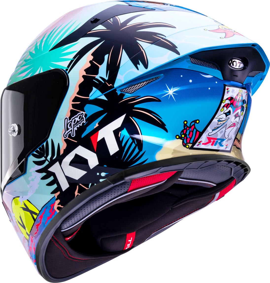 KYT TT Revo Riccardo Rossi BCN Gloss Helmet KYT TT Revo Riccardo Rossi BCN Gloss Helmet